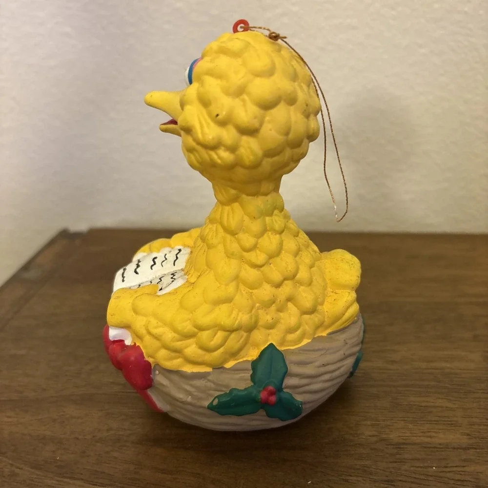Vintage Sesame Street Big Bird Nest‎ Christmas Ornament Jim Henson Productions